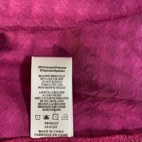 Bishop + YOUNG ANTHROPOLOGIE Orchid Houndstooth Balloon Short Sleeve Tunic Small - Picture 12 of 14